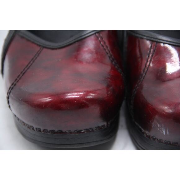 Dansko Marcelle Clogs Shoes Womens EU37 US 7 Mary Jane Burgundy Nursing Slip On - Picture 4 of 10